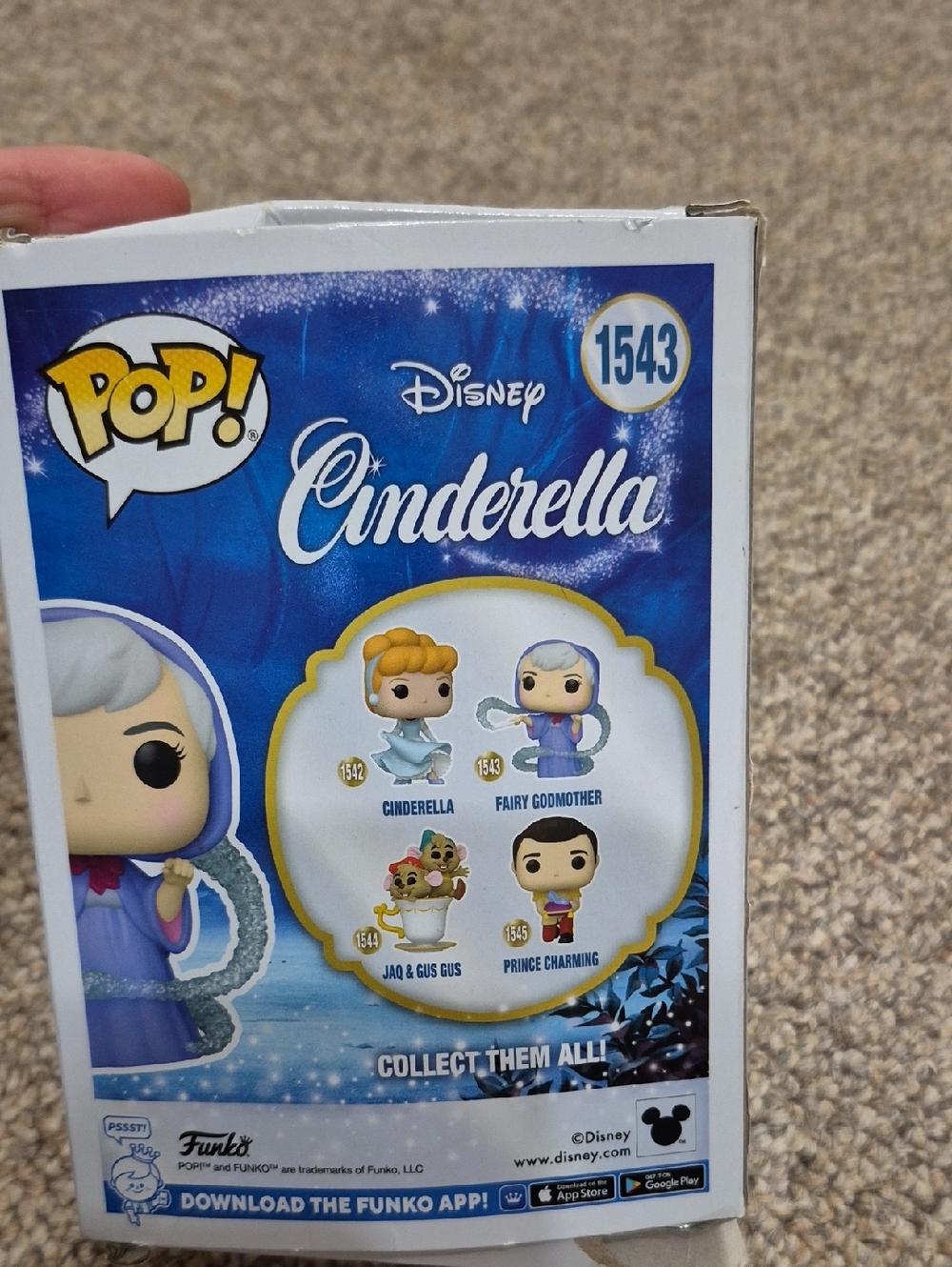 Funko Pop! Disney Cinderella Fairy Godmother Vinyl Figure 1543- Opened Box - Picture 2 of 3